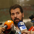 Luis Tudanca, en una comparecencia ante los medios-ICAL