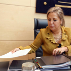La vicepresidenta y consejera de Empleo, Rosa Valdeón, comparece en las Cortes para exponer el programa de actuaciones de su departamento para la presente legislatura-Ical