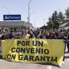 Protestas de trabajadores de la fábrica de Michelin. PHOTOGENIC/ C.LLORENTE