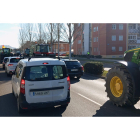 Los tractores llegan a Valladolid para sus protestas. E.M.