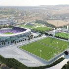 Vista aérea del proyecto de la futura ciudad deportiva del Real Valladolid. / RV
