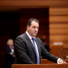 Salvador Cruz durante su intervención en el pleno de las Cortes de Castilla y León.-ICAL