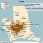 El mapa de áreas funcionales llega a las Cortes con cambios en Burgos, León, Ponferrada, Soria y Valladolid