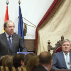 Juan Vicente Herrera en el acto de apertura del curso 2017-2018 de las universidades españolas en la Universidad de Salamanca.-ICAL