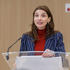 La ministra de Justicia, Pilar Llop, inaugura el edificio de la nueva sede de los juzgados de Segovia, junto a la delegada del Gobierno en Castilla y León, Virginia Barcones, entre otras autoridades.- ICAL