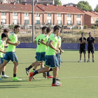 Los jugadores del Promesas, en su primer entrenamiento.-M. Á. Santos