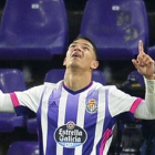 Marcos André con la camiseta del Real Valladolid en 2021 antes de su traspaso al valencia. / LALIGA