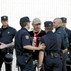 Imagen de archivo de agentes de la UIP en su labor habitual de control en el Estadio José Zorrilla-Pablo Requejo