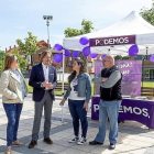 Pablo Fernández durante su visita en Arroyo de la Encomienda.-ICAL