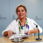 La vicepresidenta y portavoz de la Junta, Rosa Valdeón, comparece en rueda de prensa posterior al Consejo de Gobierno.-ICAL