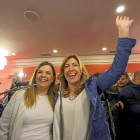 Elisa Abril, ex secretaria de Juventudes Socialistas con Susana Díaz, en un acto en Vlladolid de apoyo a la política andaluza.-ICAL