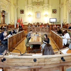 Sesión plenaria del Ayuntamiento de Valladolid, ayer. D. V.