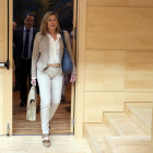 La consejera de Economía y Hacienda, Pilar del Olmo, comparece en la Comisión de Economía y Hacienda de las Cortes para informar sobre el grado de cumplimiento de los objetivos de la legislatura.-ICAL