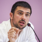 Ramón Espinar durante su comparecencia.-EL MUNDO