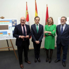 El presidente de la Dipuación de Valladolid, Jesús Julio Carnero, y la consejera de Economía y Hacienda, Pilar del Olmo, participan en la presentación del proyecto social Centro de Fisioterapia en el Medio Rural, en Matapozuelos-