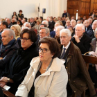Las dos primeras procuradoras de las Cortes de Castilla y León, Rosario Peñalba (Valladolid) y Concha Puente (León) (D), durante el acto de homenaje a los procuradores de la 1ª a la 9ª legislatura-ICAL