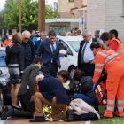 El incidente se ha producido esta mañana en la Avenida de Colón antes de la gala de entrega de los premios de la Asociación de Esclerosis de Castilla y León. -PHOTOGENIC