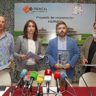 Javier Bajo, Ana Asenjo y Javier Pérez en la presentación del proyecto Hermes-J. M. Lostau