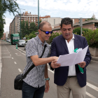 El concejal de Tráfico y Movilidad del Ayuntamiento de Valladolid, Alberto Gutiérrez Alberca, presenta la modificación del carril bici del paseo de Isabel la Católica.- ICAL