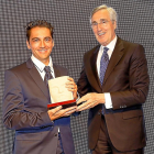Diego González Aguilera, responsable del grupo TIDOP, recogió el premio que le entregó José Luis Rivas, alcalde del Ayuntamiento de Ávila. Para González Aguilera, el galardón supone una forma de «visibilización muy grande en la Agencia Espacial Europea (ESA)».