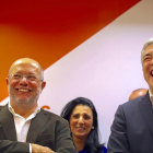 Francisco Igea y Luis Garicano, durante la comparecencia ante los medios.-ICA.