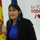 La secretaria de Organización del PSCyL, Ana Sánchez, comparece ante la prensa para analizar cuestiones de actualidad política de la Comunidad. ICAL