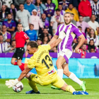 Weissman anota su único gol de la temporada ante el Almería. / IÑAKI SOLA / RVCF