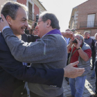 José Luis Rodríguez Zapatero y Juan Vicente Herrera, en el momento de su encuentro en Villalar-ICAL