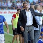 Garitano lamenta la primera amarilla a Juanpe.-Luis de la Mata.