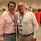 Jornada de clausura del XIX Congreso Nacional Extraordinario del PP en el que será elegido el nuevo presidente de la formación. El presidente del PP en Castilla y León, Alfonso Fernández Mañueco junto al presidente del PP en Valladolid,Carnero-Juan Lázaro / ICAL