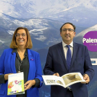 Ángeles Armisén y Alfonso Polanco en la presentación de la oferta turística de Palencia.-ICAL