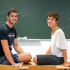 Sergio Martínez y Elvira Pérez, estudiantes del grado de Matemáticas en la Universidad de Valladolid.-PABLO REQUEJO