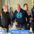 El candidato del PP a la Alcaldía de Valladolid, Jesús Julio Carnero, celebra un desayuno informativo para hablar del deporte en la ciudad.-ICAL