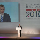 Momento de la exposición de Felipe VI.-TWITTER