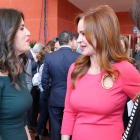La presidenta de las Cortes, Silvia Clemente, junto a la rectora de la UEMC, Imelda Rodríguez.-ICAL