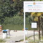 Cartel en Moreras que indica que la zona no es apta para el baño.- BALCAZA / PHOTOGENIC