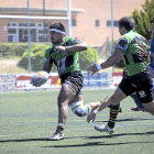 El samoano Mua Sala, a punto de lograr un ensayo la pasada temporada con la camiseta del Gernika.-El Mundo