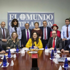 EL JURADO. Reunión, ayer, del jurado de la VII edición de los Premios La Posada de EL MUNDO DIARIO DE CASTILLA Y LEÓN.-