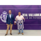 David Espinar en el estadio Zorrilla junto a Alfonso González. / G. VELASCO