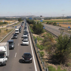 Imagen de la autovía de Castilla (A-62), a la altura de Dueñas (Palencia).-ICAL