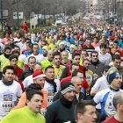 Atletas en una edición anterior de la San Silvestre vallisoletana-J. M. LOSTAU