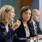 Rueda de prensa del Consejo de Gobierno a cargo de la Consejera Portavoz Milagros Marcos y la consejera de Hacienda Pilar del Olmo.-ICAL