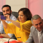 La vicepresidenta primera del Partido Socialista Europeo, Iratxe García, asiste a la reunión de la Ejecutiva Federal del Partido.-ICAL