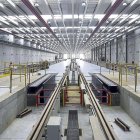Interior de los nuevos talleres de Renfe, concluidos hace meses y aún a falta den la llegada de maquinaria.-ICAL