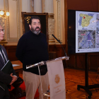 Eduardo Cabanillas y Gutiérrez Alberca en el Ayuntamiento. E.M.