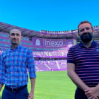Javier Recio y Sergio Rello, propietarios de Inexo, constructora vallisoletana que patrocina al Real Valladolid.