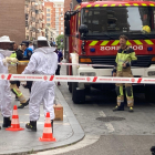 Los Bomberos retiran un enjambre de abejas de la calle Torrecilla de Valladolid