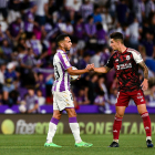 Anuar, en el Real Valladolid-Burgos de esta temporada.