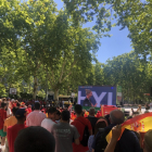 Pantalla gigante instalada el pasado verano por la final del Mundial femenino