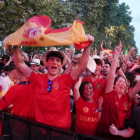 Aficionados disfrutando de la final en Valladolid